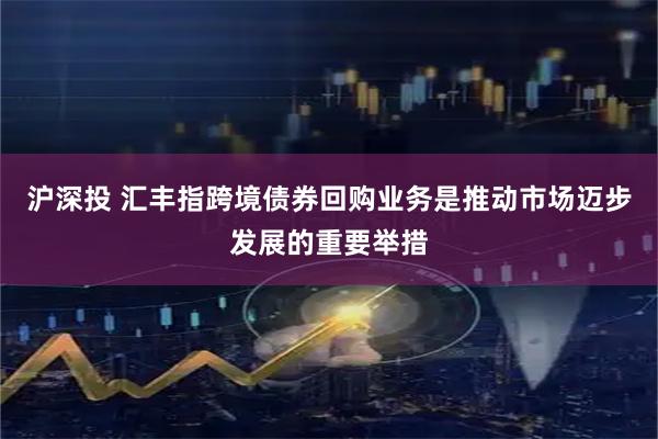 沪深投 汇丰指跨境债券回购业务是推动市场迈步发展的重要举措