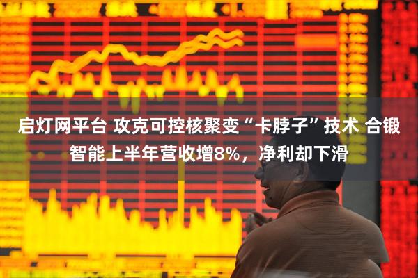 启灯网平台 攻克可控核聚变“卡脖子”技术 合锻智能上半年营收增8%,净利却下滑