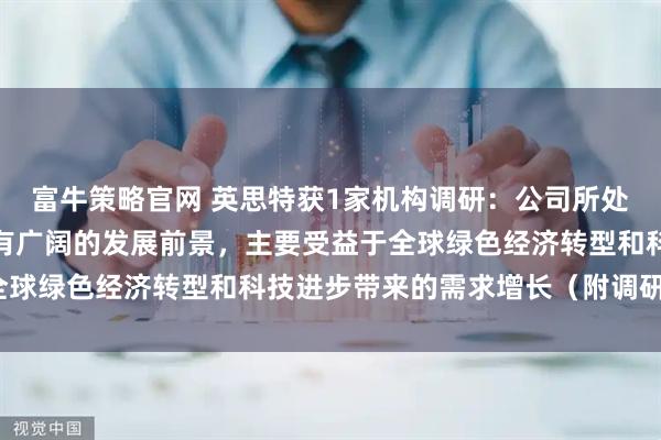 富牛策略官网 英思特获1家机构调研:公司所处的稀土永磁材料行业具有广阔的发展前景,主要受益于全球绿色经济转型和科技进步带来的需求增长(附调研问答)