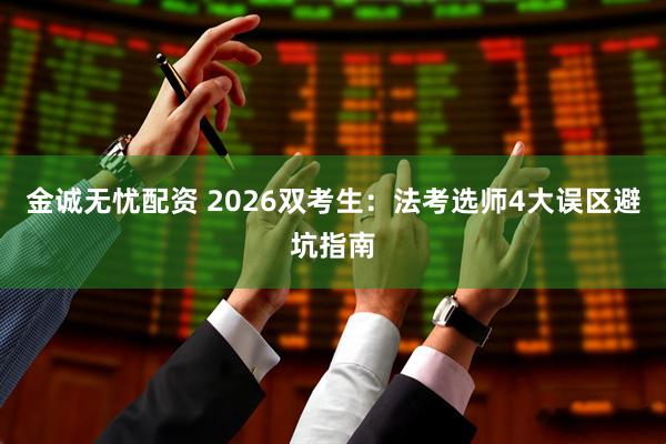 金诚无忧配资 2026双考生：法考选师4大误区避坑指南